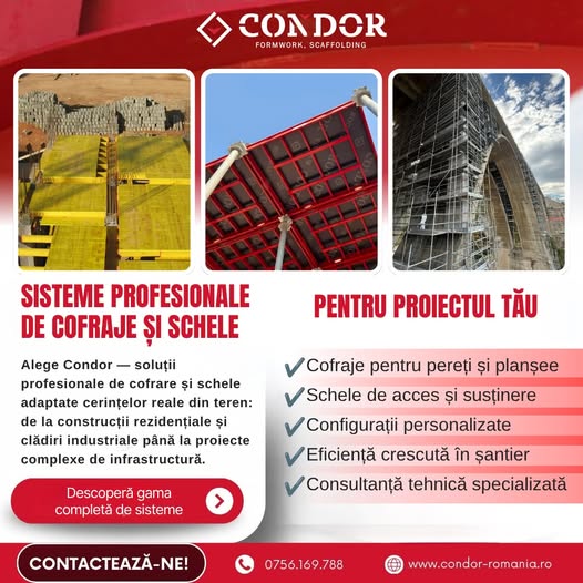 Sisteme profesionale de cofraje și schele, configurate pentru proiectul ta...