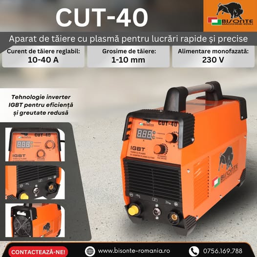 CUT-40 – Aparat de tăiere cu plasmă pentru lucrări rapide, curate ...