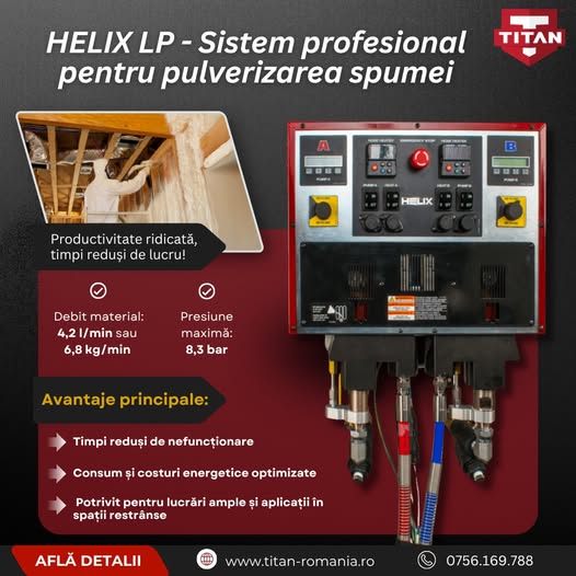 HELIX LP – Sistem profesional pentru pulverizarea spumei. Productivit...