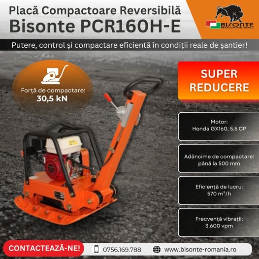 SUPER REDUCERE la placa compactoare reversibilă PCR160H-E
