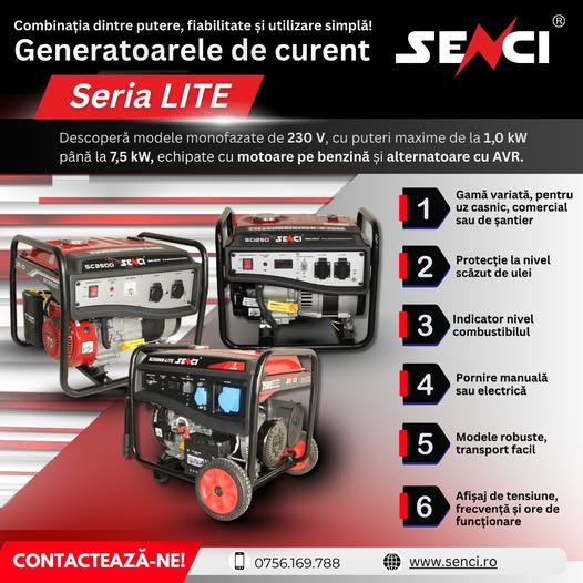 Generatoare de curent Seria LITE – energie sigură, exact acolo unde ...