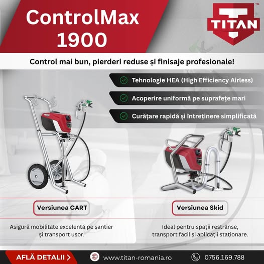 TITAN ControlMax 1900 – control mai bun, pierderi reduse și finisaje...