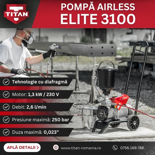 Pompa airless ELITE 3100 – finisaje profesionale, eficiență la fiec...