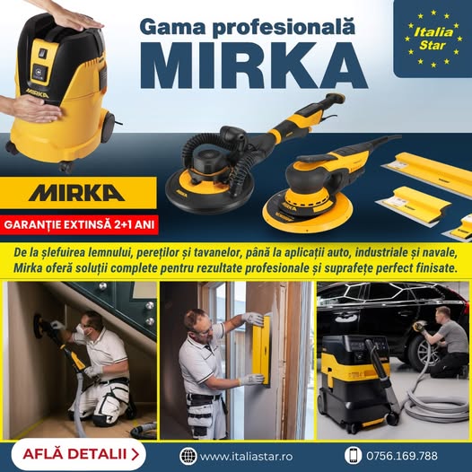 MIRKA – performanță de la șlefuire până la finisaj