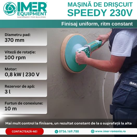 MaÈ™ina de driÈ™cuit Speedy 230V – Finisaj uniform, ritm constant