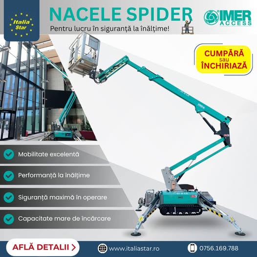 Înălțimea nu mai e o provocare cu nacelele Spider de la IMER!
