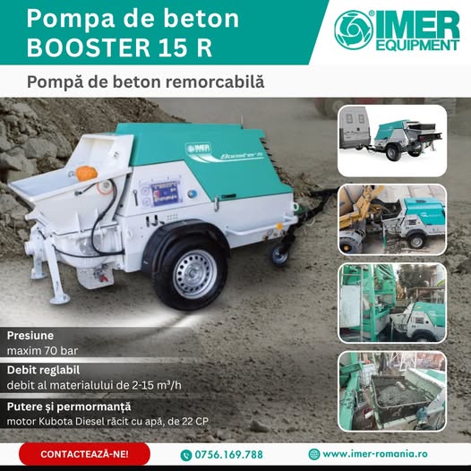 POMPA DE BETON BOOSTER 15 R – PUTERE, MOBILITATE ȘI PRECIZIE PE ȘAN...