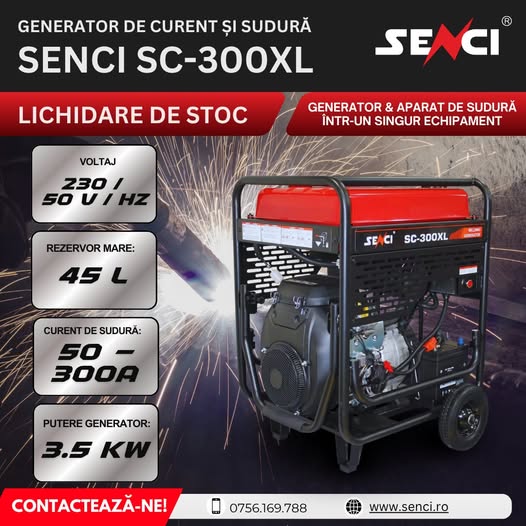 2 în 1: generator de curent si sudură SC-300XL la putere maximă!