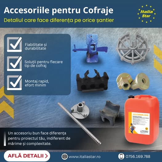 Accesoriile pentru cofraje de la Italia Star – detaliul care face dif...