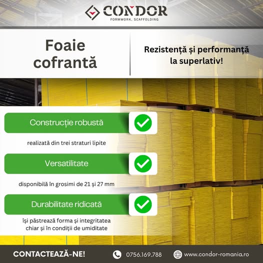 Foaia cofrantă Condor – rezistență și performanță la superlativ...