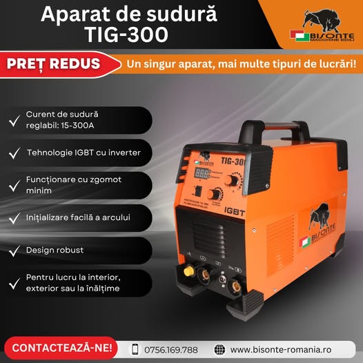 Aparat de sudură TIG-300 – putere, precizie și versatilitate