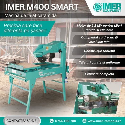 Masina de taiat caramida M400 Smart: precizie care face diferența pe șant...