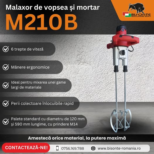 Malaxor de vopsea/mortar M210B – amestecă orice material, la putere ...