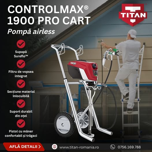 Pompa airless ControlMax® 1900 PRO CART – finisaje profesionale, con...