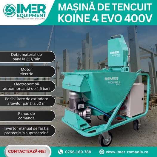 Masina de tencuit 𝐊𝐨𝐢𝐧𝐞 𝟒 𝐄𝐕𝐎 𝟒𝟎𝟎𝐕 &...