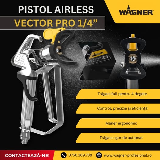 Pistol Airless Vector Pro 1/4″ – control și precizie la fiecar...