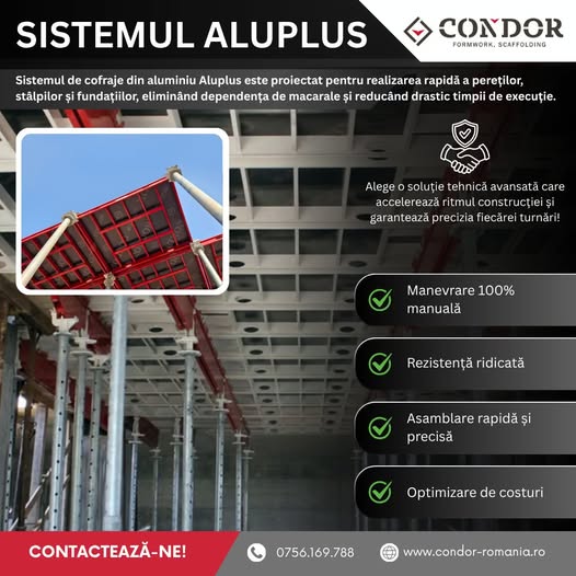 ALUPLUS: sistem modular de cofrare din aluminiu pentru șantiere de înalta...
