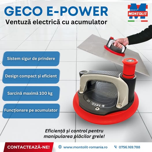 GECO E-POWER: ventuză electrică profesională pentru manipulare sigură �...