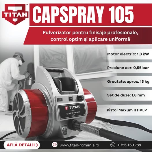 CapSpray 105 – finisaje profesionale, control mai bun și aplicare un...