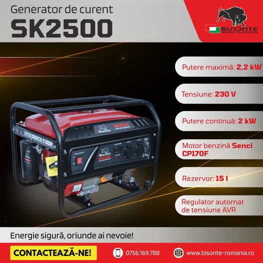 Generator de curent SK2500 – energie sigură, oriunde ai nevoie