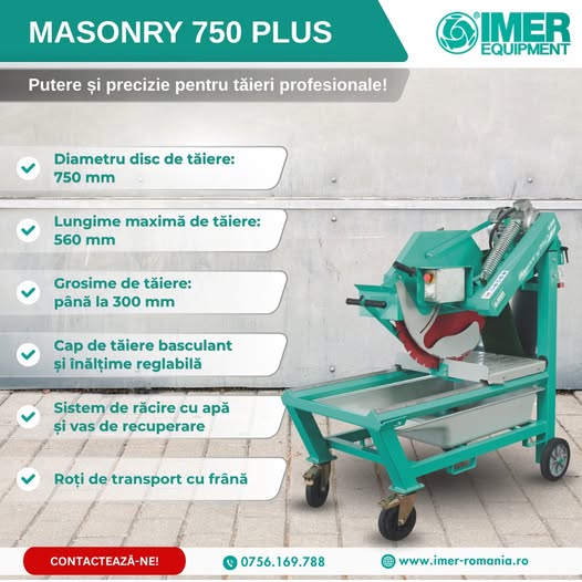 MASONRY 750 PLUS – Putere și precizie pentru tăieri profesionale!
