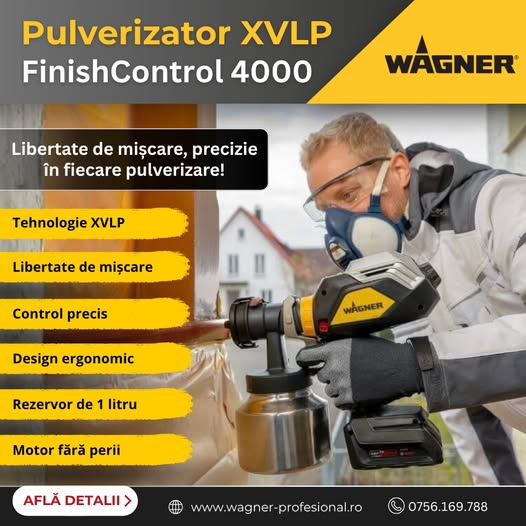 Pulverizator XVLP FinishControl 4000 – Libertate de mișcare, precizi...