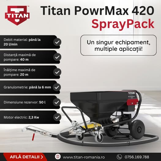 Pompă multifuncțională PowrMax 420 SprayPack: Putere și versatilitate p...